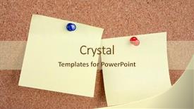  Presentation with bulletin board cork pin - Presentation theme having cork board with blank notes background and a cream colored foreground