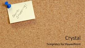  Presentation with bulletin board cork framed - Presentation design having cork board with note saying background and a coral colored foreground