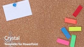  Presentation with school board - Cool new presentation design with cork board with school supplies and copy space for your text backdrop and a coral colored foreground