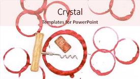  Presentation with corkscrew - Amazing slides having cork corkscrew and round red backdrop and a lemonade colored foreground