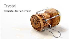  Presentation with cork - Colorful presentation theme enhanced with cork-lying-in-a-puddle backdrop and a white colored foreground