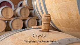  Presentation with cellar - Slide set enhanced with cork-of-a-wooden-wine background and a coral colored foreground