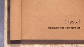  Presentation with cork - Slide set consisting of cork-roll-and-laminate-floor background and a coral colored foreground