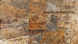  Presentation with cork - PPT theme enhanced with cork-wall-tiles-background-soundproofing background and a coral colored foreground