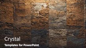  Presentation with acoustic - PPT layouts with cork-wall-tiles-background-soundproofing background and a tawny brown colored foreground