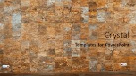  Presentation with acoustic - Presentation theme having cork-wall-tiles-background-soundproofing background and a coral colored foreground
