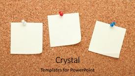  Presentation with wood board - PPT theme with cork wood notice board background and a coral colored foreground