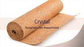  Presentation with flooring - Slide deck featuring corkboard - cork flooring underlayment roll isolated background and a coral colored foreground