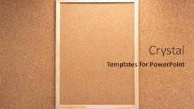  Presentation with corkboard - Amazing slide deck having corkboard-frame-on-cork-background backdrop and a coral colored foreground