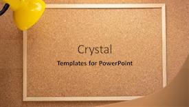  Presentation with corkboard - Slide deck having corkboard-on-cork-background-texture background and a coral colored foreground