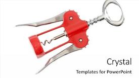  Presentation with corkscrew - Slides consisting of corkscrew in front of white background background and a white colored foreground