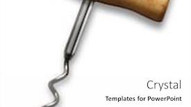  Presentation with corkscrew - Audience pleasing theme consisting of corkscrew isolated on white background backdrop and a white colored foreground