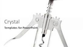  Presentation with corkscrew - Amazing PPT theme having corkscrew isolated over white backdrop and a white colored foreground