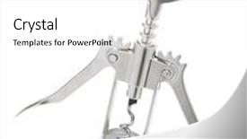  Presentation with corkscrew - PPT layouts featuring corkscrew isolated over white background and a white colored foreground