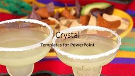  Presentation with mexican restaurant - Theme having corn chips on mexican background and a coral colored foreground