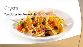  Presentation with cheddar - Slide set featuring corn-chips-with-cheddar-sauce background and a white colored foreground