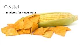  Presentation with corn cob - Colorful slide deck enhanced with corn-cob-and-corn-chips backdrop and a white colored foreground