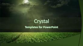  Presentation with moon - Audience pleasing slide deck consisting of corn field - night and the moon backdrop and a tawny brown colored foreground