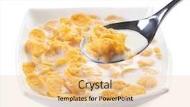  Presentation with corn flakes - Colorful slide set enhanced with straight park road in england backdrop and a light gray colored foreground