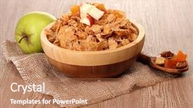  Presentation with corn flakes - Audience pleasing slides consisting of corn flakes - tasty cornflakes in bowl backdrop and a coral colored foreground