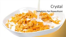  Presentation with corn flakes - PPT layouts featuring corn flakes and milk background and a white colored foreground