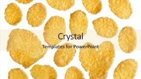  Presentation with corn flakes - Colorful theme enhanced with corn flakes food ingredient background backdrop and a yellow colored foreground