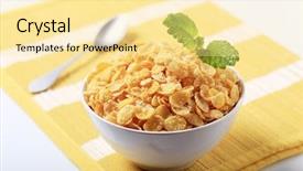  Presentation with corn flakes - Slides featuring corn flakes background and a blonde colored foreground