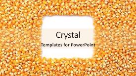  Presentation with grain corn - Cool new presentation theme with corn grains with empty space backdrop and a yellow colored foreground