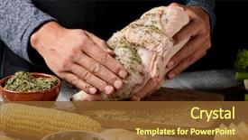  Presentation with corn cob - Beautiful slide set featuring corn on the cob backdrop and a tawny brown colored foreground