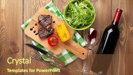  Presentation with steam generator abstract art red - Amazing PPT theme having corn salad and red wine backdrop and a tawny brown colored foreground