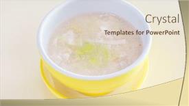  Presentation with corn - Presentation design consisting of corn soup background and a lemonade colored foreground