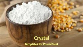  Presentation with starch - Audience pleasing slides consisting of corn starch and kernel backdrop and a tawny brown colored foreground