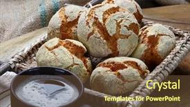  Presentation with corn - Colorful PPT theme enhanced with cornbread - breakfast with portuguese corn bread backdrop and a  colored foreground