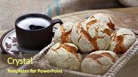  Presentation with corn - Beautiful slide deck featuring cornbread - breakfast with portuguese corn bread backdrop and a  colored foreground