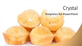  Presentation with paddy rice and corn - Amazing PPT theme having cornbread - delicious muffins of corn missing backdrop and a  colored foreground