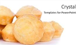  Presentation with bakery - PPT theme with cornbread - golden fresh appetizing bakery close background and a  colored foreground