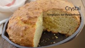  Presentation with rustic - Slide set having cornbread - just baked corn bread background and a  colored foreground