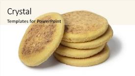  Presentation with moroccan - Beautiful PPT layouts featuring cornbread - pile of moroccan harcha semolina backdrop and a blonde colored foreground