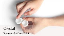  Presentation with lens - Amazing theme having defects eye - close up view of female backdrop and a lemonade colored foreground