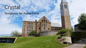  Presentation with new york university - Cool new PPT theme with cornell university in ithaca new backdrop and a light blue colored foreground