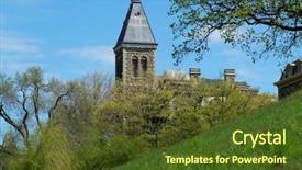  Presentation with new york university - Audience pleasing PPT theme consisting of cornell university in ithaca new backdrop and a tawny brown colored foreground