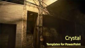  Presentation with dark night - Colorful theme enhanced with corner alley with an eerie backdrop and a wine colored foreground