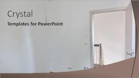  Presentation with corner - PPT layouts enhanced with corner-in-the-room background and a light gray colored foreground