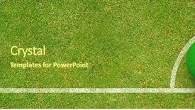  Presentation with capsules green colour - Beautiful slide deck featuring corner lines - football in algeria colours backdrop and a tawny brown colored foreground