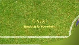  Presentation with usa - Colorful PPT theme enhanced with corner lines - football in usa colours backdrop and a tawny brown colored foreground