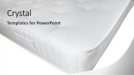  Presentation with mattress - Beautiful slide deck featuring corner of a modern white backdrop and a light gray colored foreground