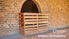  Presentation with colonial - Audience pleasing slide set consisting of corner-of-a-new-build backdrop and a coral colored foreground