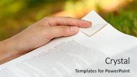  Presentation with page - PPT layouts featuring corner of a page background and a white colored foreground