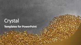  Presentation with gold nugget - Colorful presentation theme enhanced with corner of gold nugget grains backdrop and a dark gray colored foreground