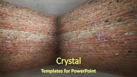  Presentation with brick wall - Amazing presentation design having corner of old dirty room backdrop and a tawny brown colored foreground